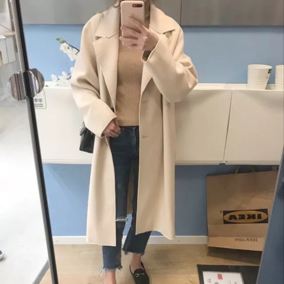 Zara oversized cream coat - Picture 6 of 17